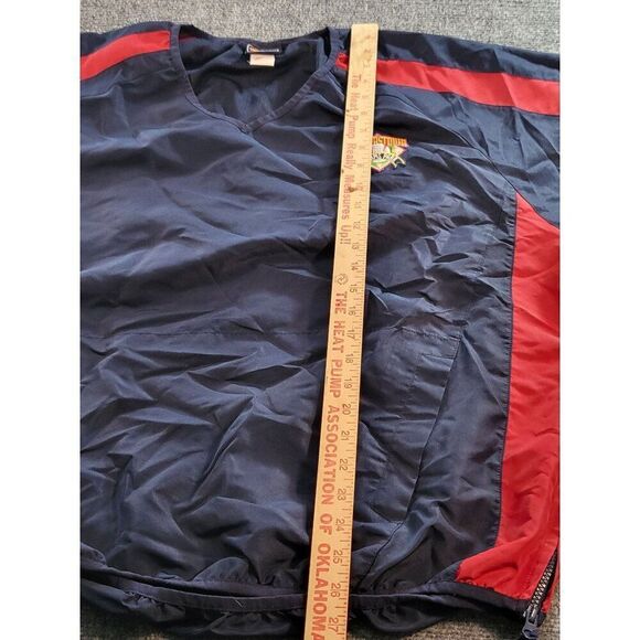 MLB Cooperstown Dreams Park Pullover Men Size‎ L Blue Red Windbreaker - Picture 3 of 7